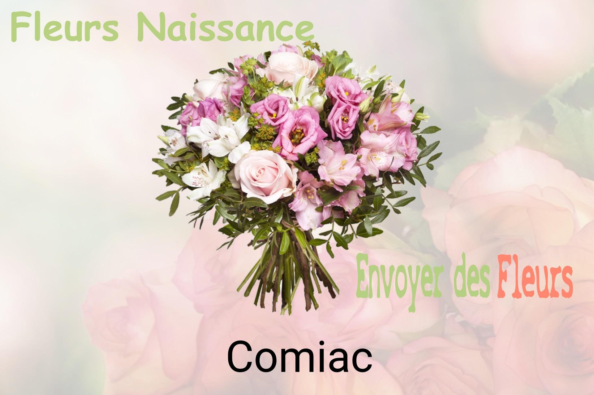 Bouquet de fleurs de naissance livré à Comiac